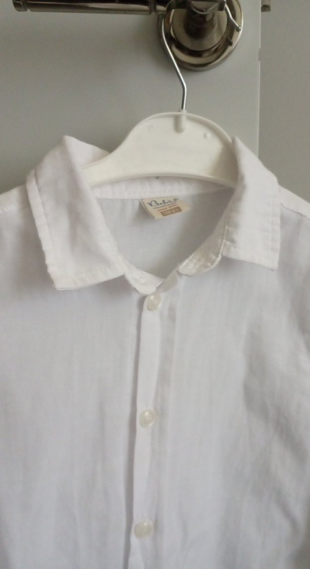 Beyaz Keten Erkek Çocuk Gömlek - Görsel 2