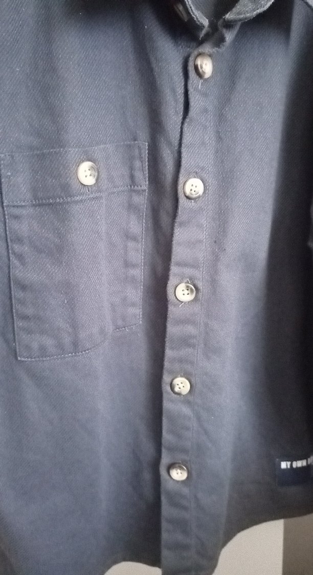 lacivert Erkek Çocuk Denim Gömlek - Görsel 2