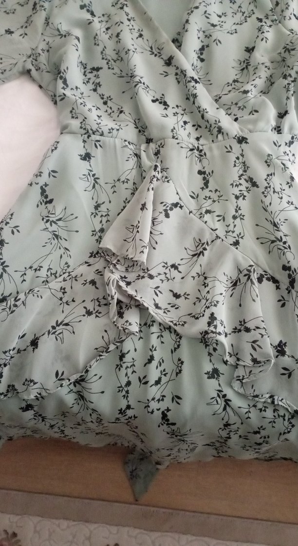 Gri Uzun Kollu Bohem Kadın Elbise - Görsel 5