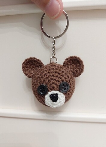 Amigurumi Örgü Küçük Ayı Anahtarlık 