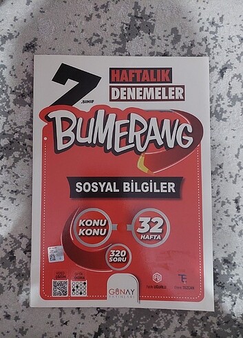 7. Sınıf Sosyal Bilgiler Bumerang Haftalık Denemeler