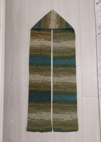 Beden El Yapımı Örgü Kadın Atkı 16cm × 180cm