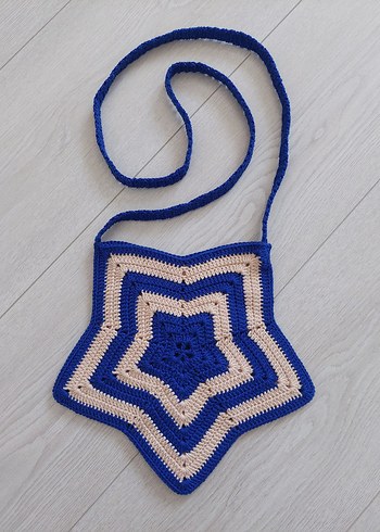 El Yapımı Örgü Yıldız Çanta - Görsel 3