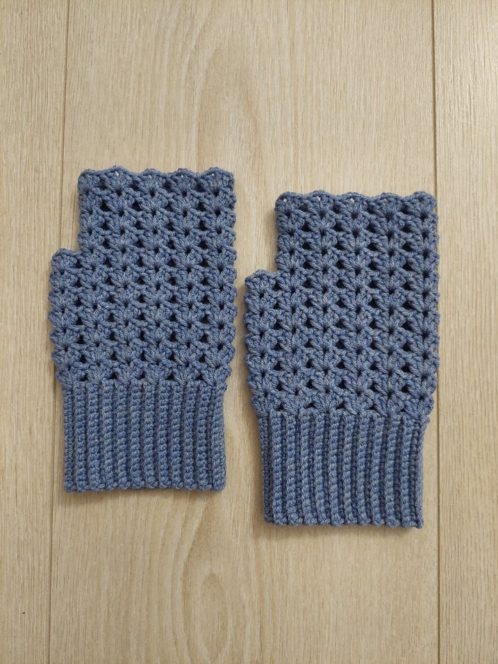 Örgü Bohem Parmaksız Kadın Eldiveni - Görsel 2