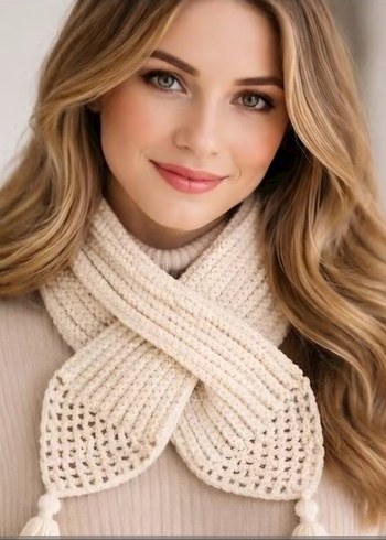 El Yapımı Örgü Fular Boyunluk - Görsel 2