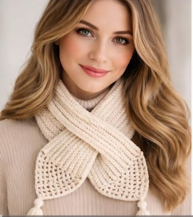 El Yapımı Örgü Fular Boyunluk - Görsel 2