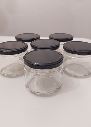 Siyah Kapaklı Cam Saklama Kavanozları 6 Adet - Görsel 3