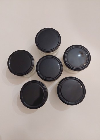 Siyah Kapaklı Cam Saklama Kavanozları 6 Adet - Görsel 2