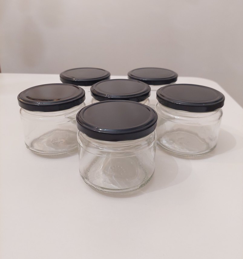 Siyah Kapaklı Cam Saklama Kavanozları 6 Adet - Görsel 3