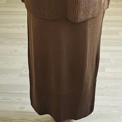 diğer Beden camel Renk Triko Elbise