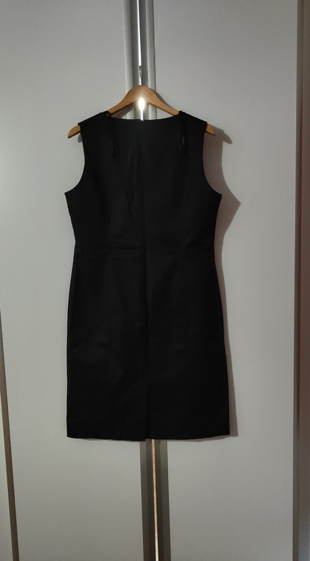 Sade Siyah Midi Elbise - Görsel 4