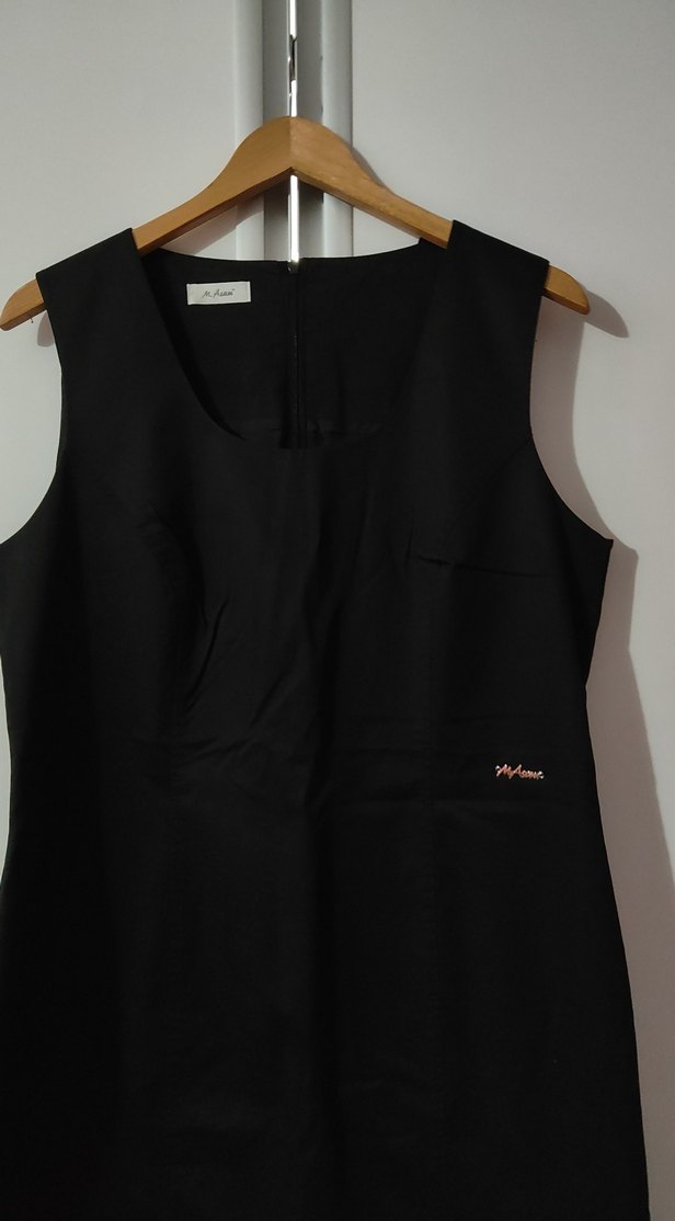 Sade Siyah Midi Elbise - Görsel 2