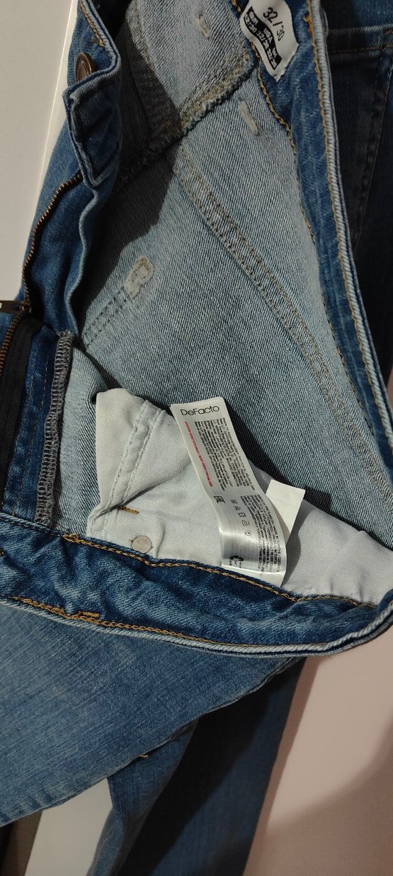 unisex Mavi Denim Jean - Görsel 4