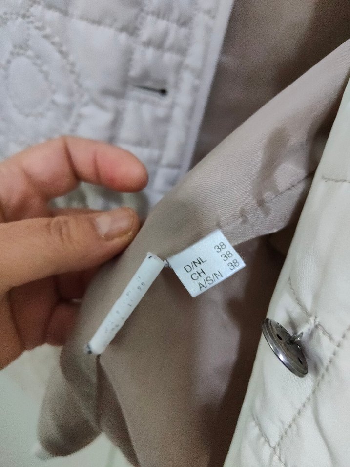 Bej Kadın Düğmeli Midi mont - Görsel 4