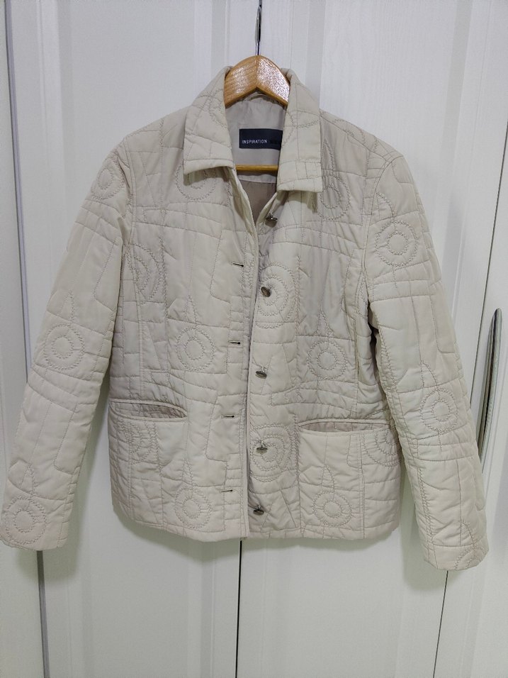 Bej Kadın Düğmeli Midi mont - Görsel 5