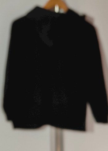 Siyah Kapüşonlu Baskılı Sweatshirt - Görsel 5