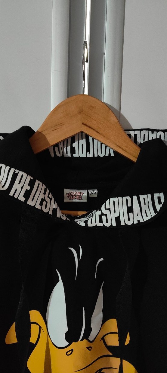 Siyah Kapüşonlu Baskılı Sweatshirt - Görsel 3