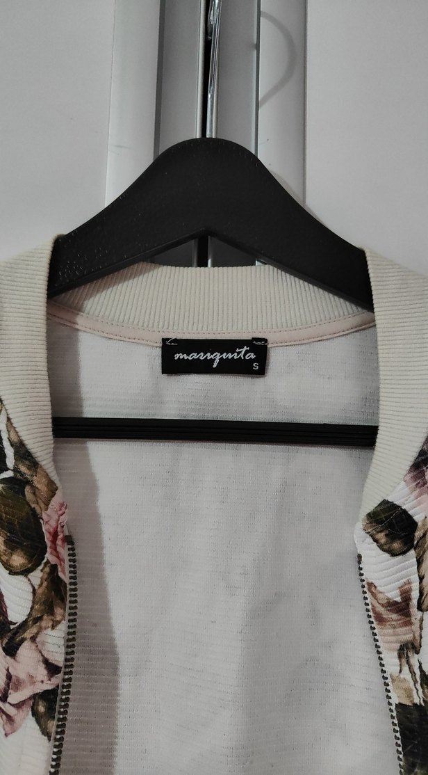 Çiçek Desenli fermuarlı Kadın Ceket - Görsel 4