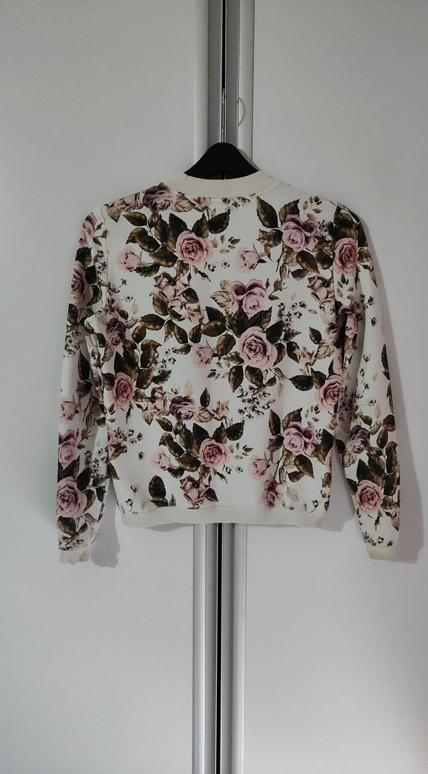 Çiçek Desenli fermuarlı Kadın Ceket - Görsel 3