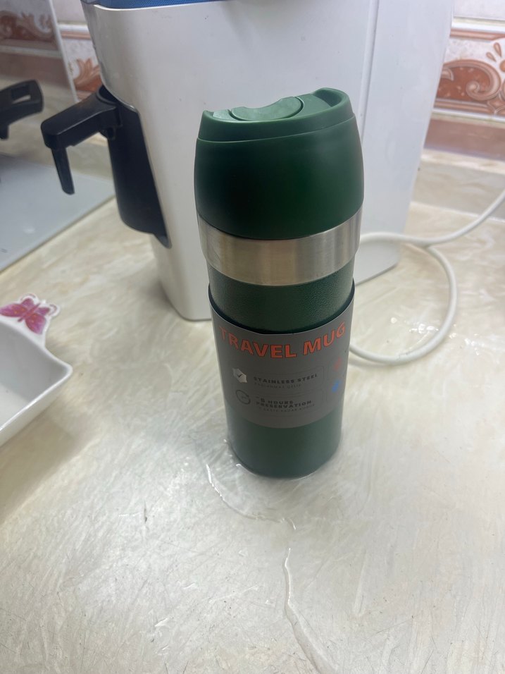 Paslanmaz Çelik Çocuk Termos Mat Yeşil - Görsel 2