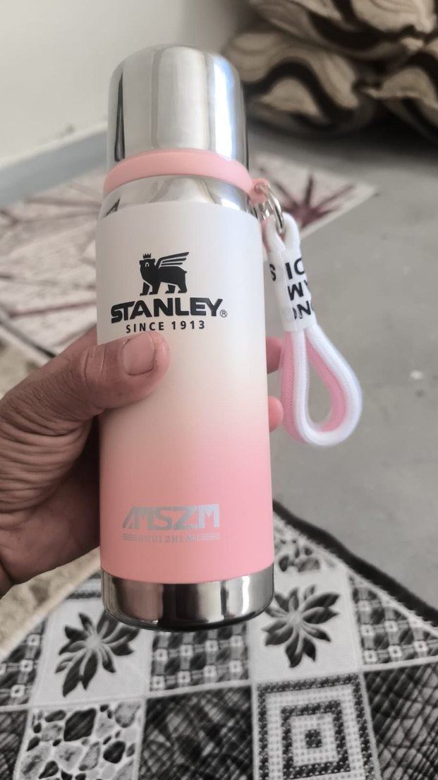 550 ml Pembe Çocuk Termos Şişesi - Görsel 2