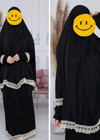 Mavi Nakışlı Uzun namazlık - Görsel 3