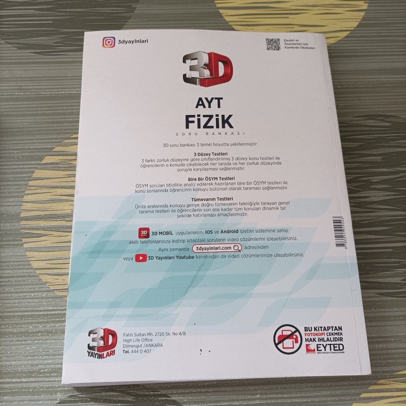 AYT Fizik 3D Soru Bankası - Alper Emrah Gümüş - Görsel 2