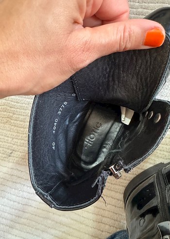 Siyah Parlak suni deri bot hotiç - Görsel 5