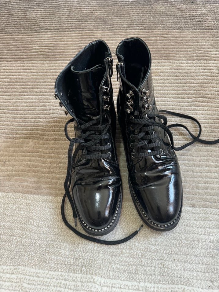 Siyah Parlak suni deri bot hotiç - Görsel 3