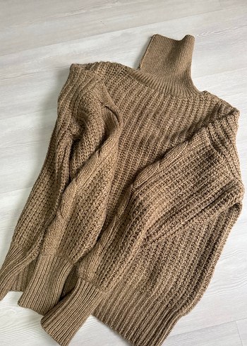 Bohem Tarz Boğazlı Örgü Kadın Kazak - Görsel 5