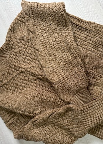 Bohem Tarz Boğazlı Örgü Kadın Kazak - Görsel 6