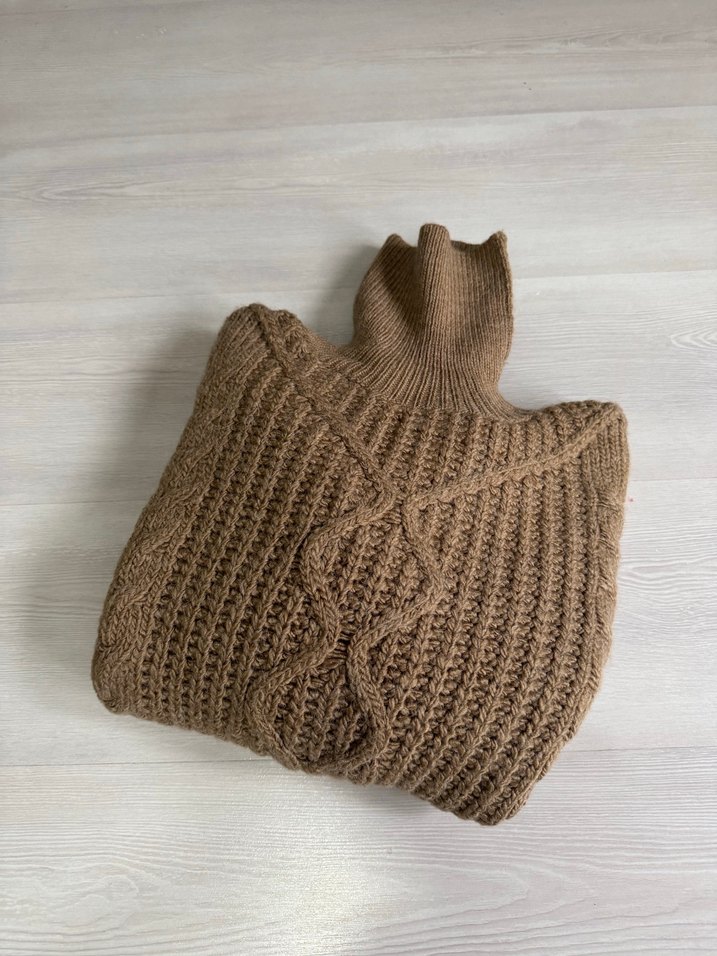 Bohem Tarz Boğazlı Örgü Kadın Kazak - Görsel 2