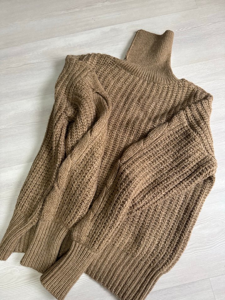 Bohem Tarz Boğazlı Örgü Kadın Kazak - Görsel 5