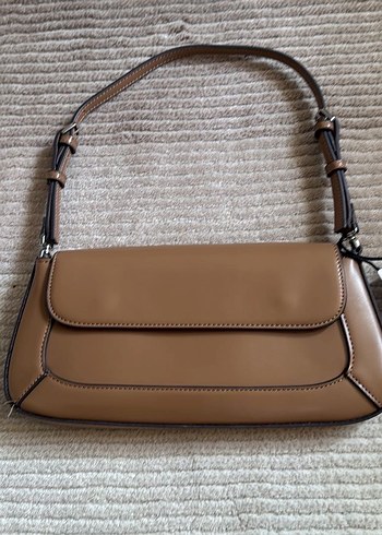 Bej suni Deri Kadın Omuz Çantası - Görsel 7