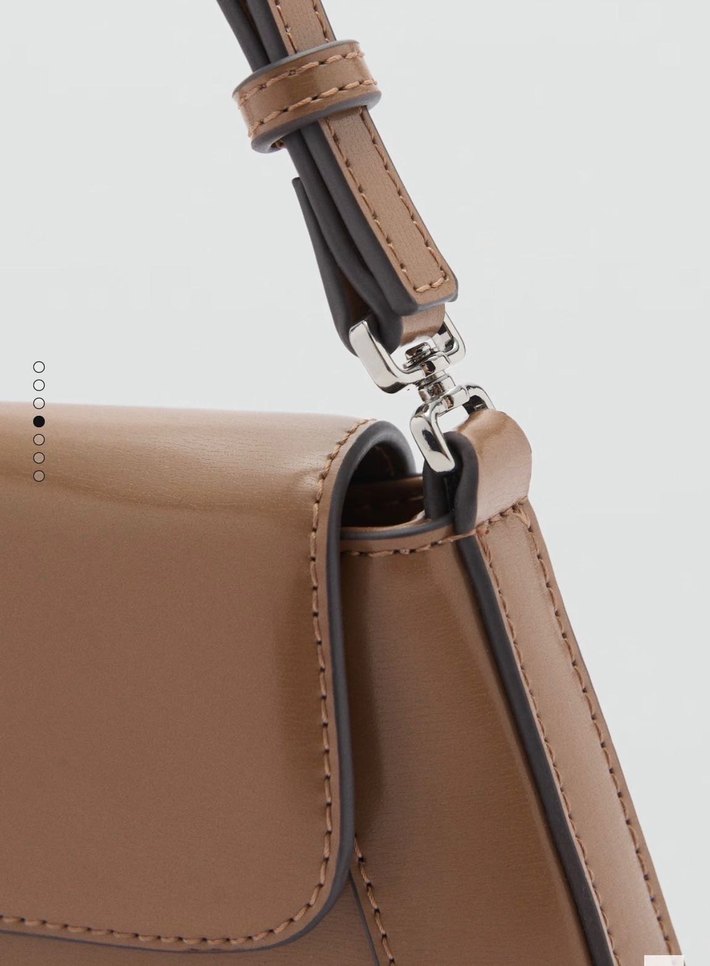 Bej suni Deri Kadın Omuz Çantası - Görsel 4