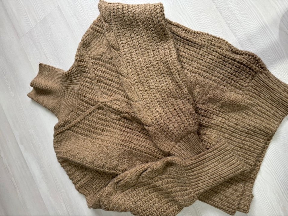 Bohem Tarz Boğazlı Örgü Kadın Kazak - Görsel 4