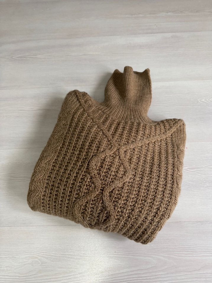 Bohem Tarz Boğazlı Örgü Kadın Kazak - Görsel 2