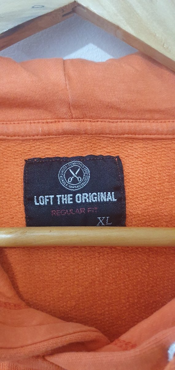 Turuncu Kapüşonlu Rahat Unisex Sweatshirt - Görsel 2