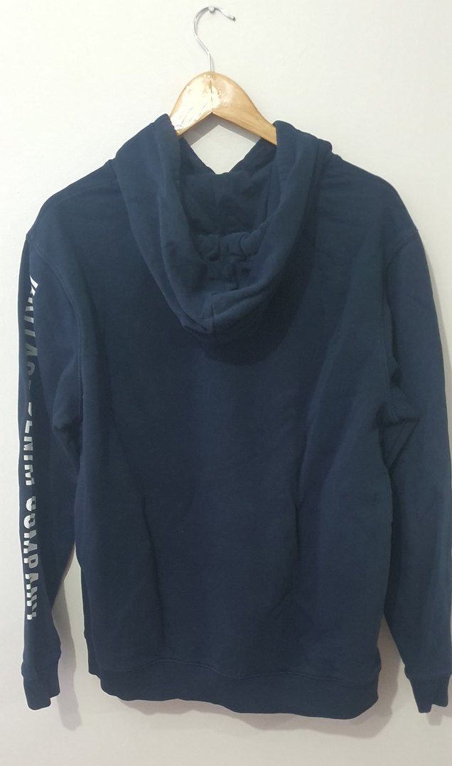 Lacivert Mustang Baskılı Kapüşonlu Sweatshirt - Görsel 3