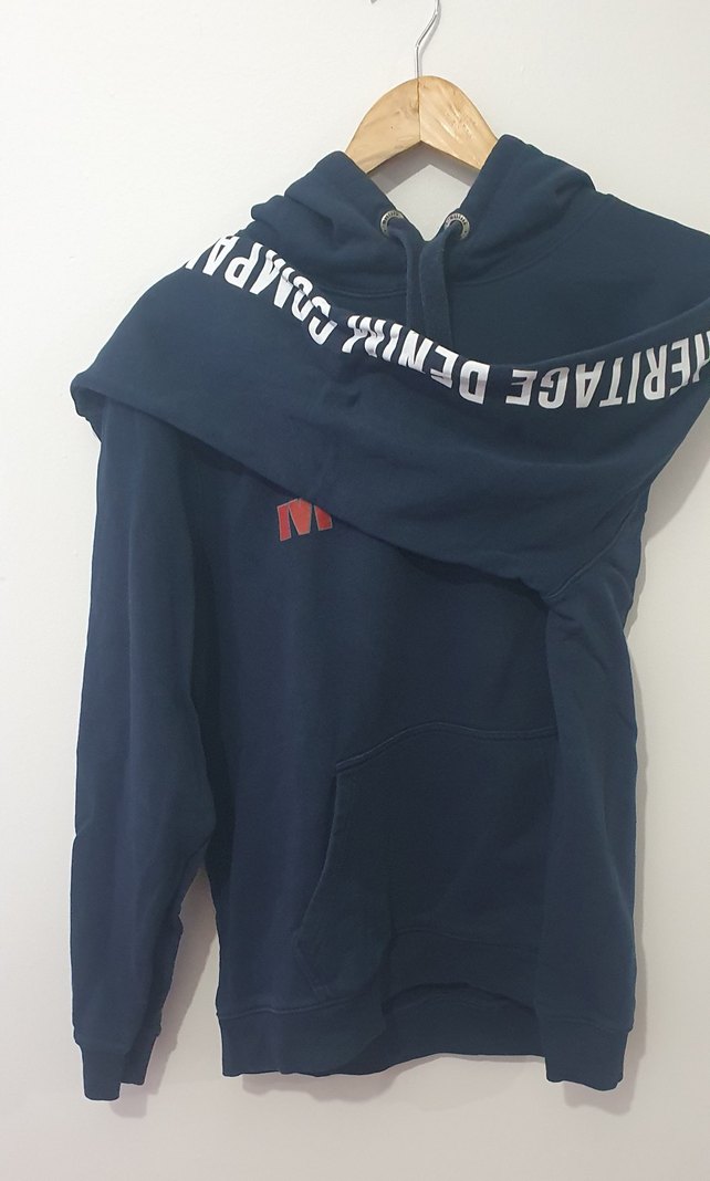 Lacivert Mustang Baskılı Kapüşonlu Sweatshirt - Görsel 2