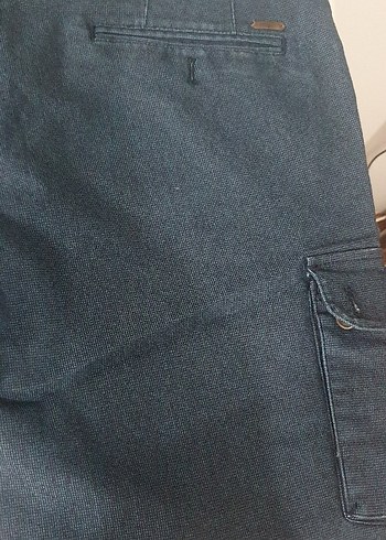 Kiğılı Lacivert Kemerli Pamuklu Erkek Şort - Görsel 8