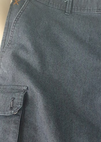 Kiğılı Lacivert Kemerli Pamuklu Erkek Şort - Görsel 4