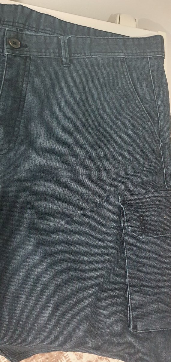 Kiğılı Lacivert Kemerli Pamuklu Erkek Şort - Görsel 3