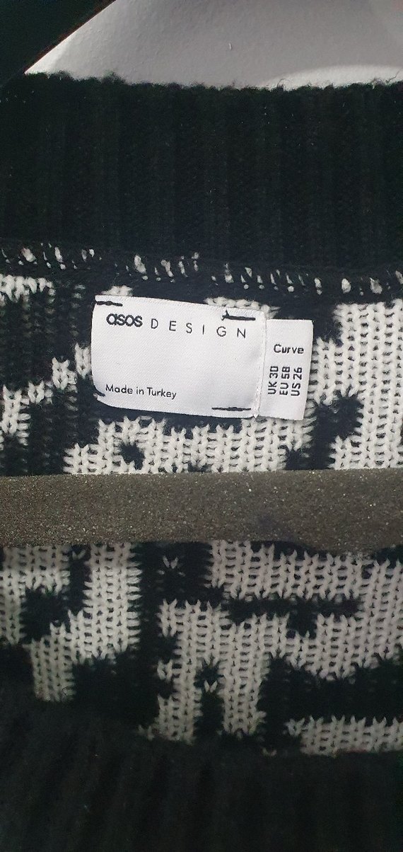 Zebra Desenli Uzun Kollu Triko Kazak - Görsel 2