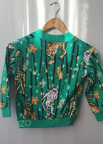 Renkli Baskılı Unisex Çocuk Fermuarlı Ceket - Görsel 2