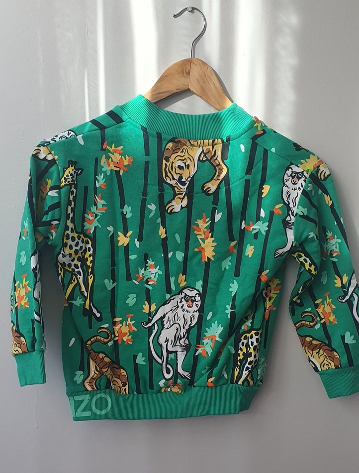 Renkli Baskılı Unisex Çocuk Fermuarlı Ceket - Görsel 2