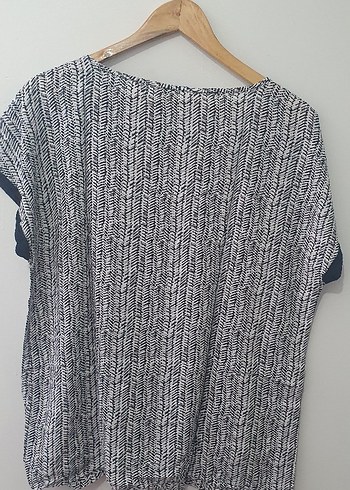 Gri Kadın Kısa Kollu Bluz - Görsel 3