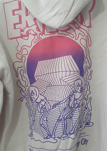 Bej Baskılı Erkek Sweatshirt - Görsel 4