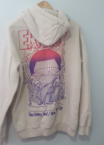 Bej Baskılı Erkek Sweatshirt - Görsel 5
