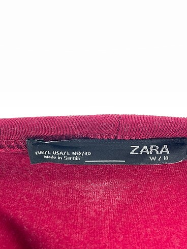 l Beden bordo Renk Zara Bluz %70 İndirimli.